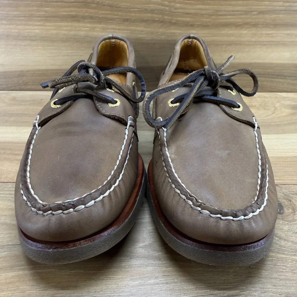 Sperry Gold Cup Boat Dock Loafers Mens 11 M Brown Leather Beach Travel Resort